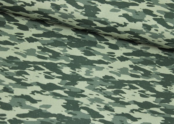 Baumwolle Webware Camouflage Flecktarn grün olivgrün